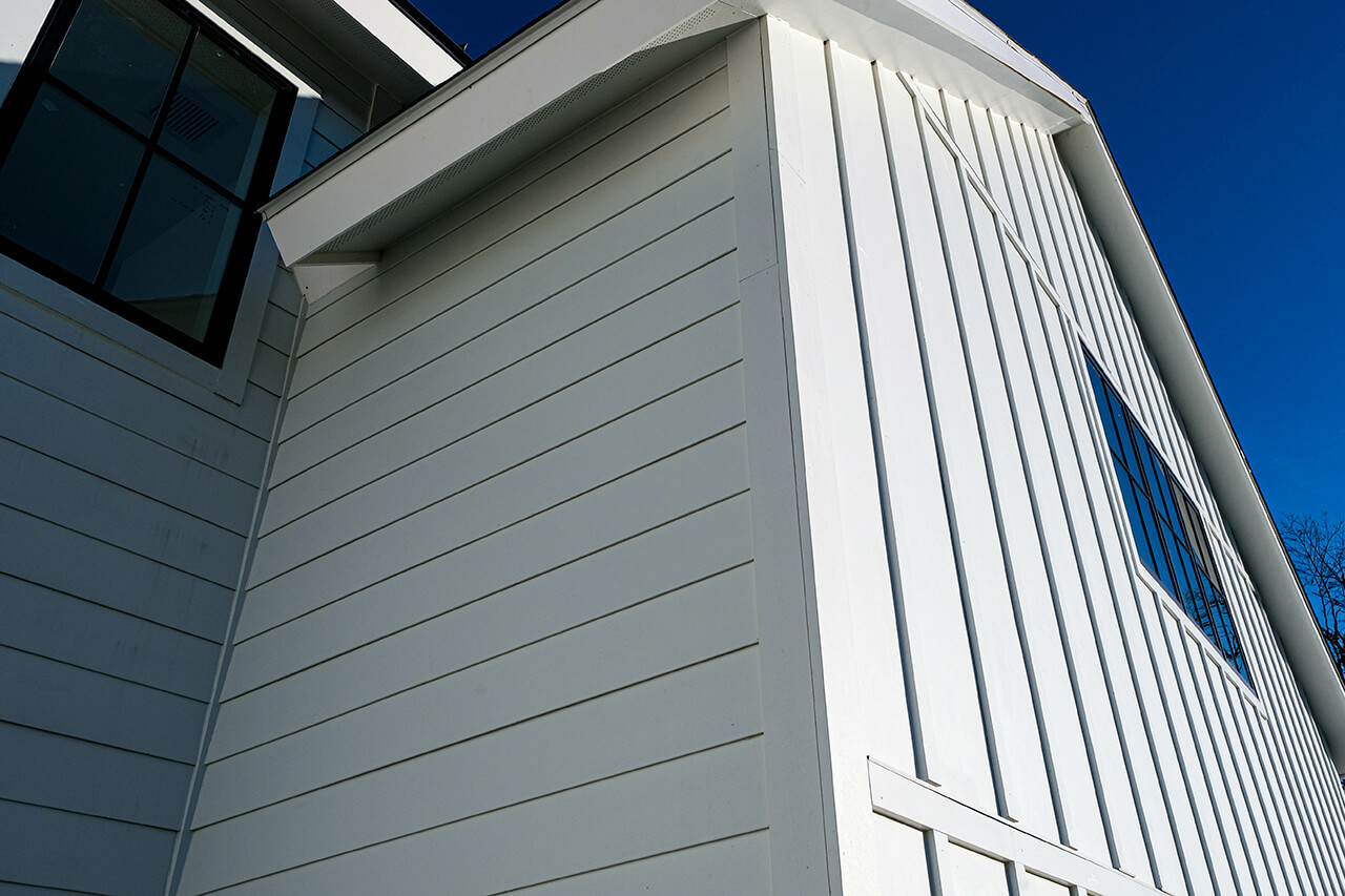 James Hardie fiber cement siding on exterior of house