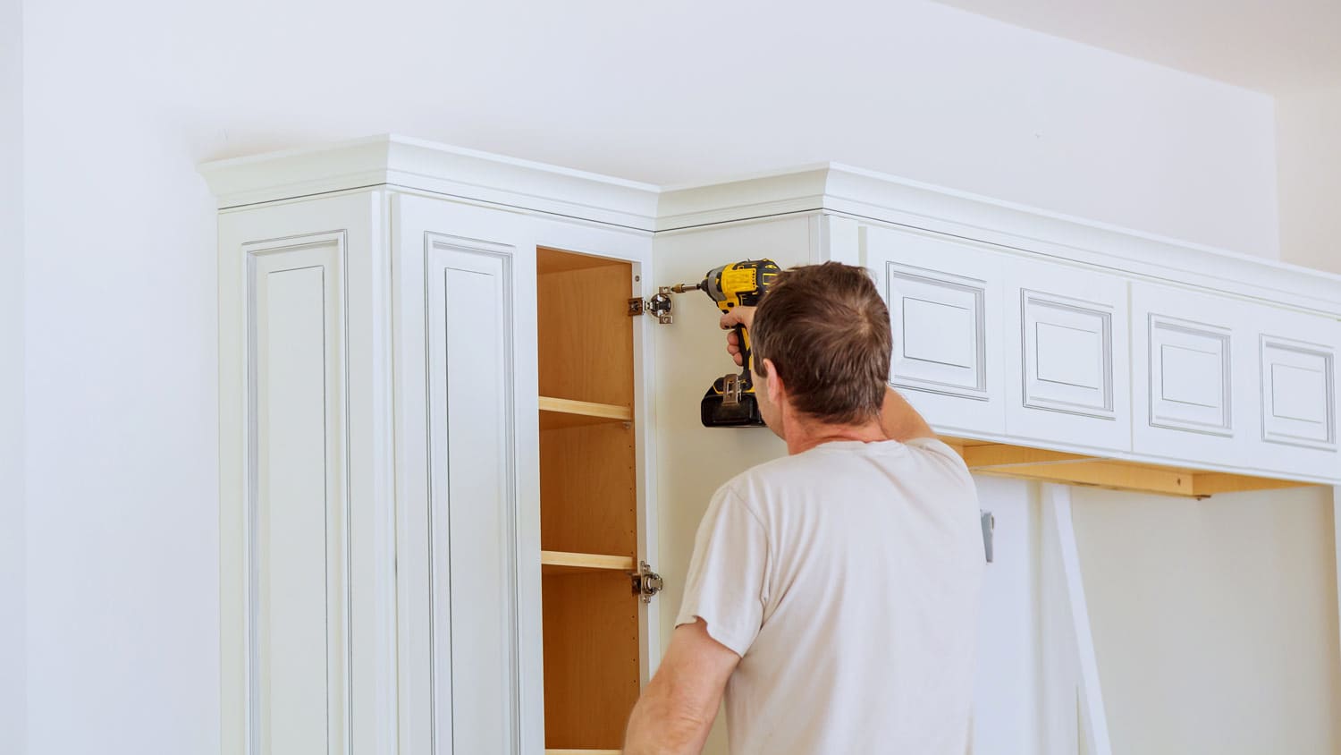 reassemble kitchen cabinets